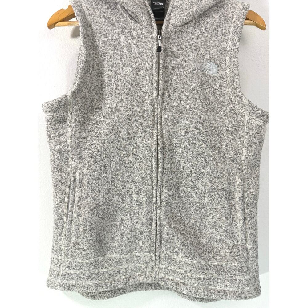 The North Face Gray Hooded Vest Women’s Size M Full Zip Outdoor - Picture 3 of 10